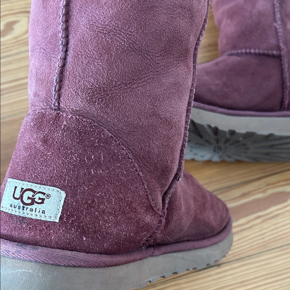 UGG Women's Winter Boots in Rich Burgundy - Picture 7 of 11
